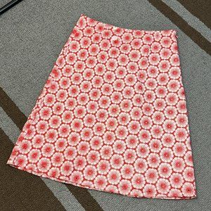 - Boden Floral Embroidered Orange White A-line Skirt 100% Cotton US 2  - A1906